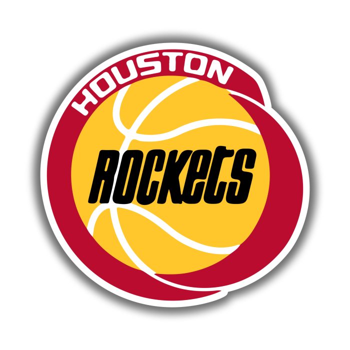 Houston Rockets - Yellow Basketball with Name - Temporary Tattoo