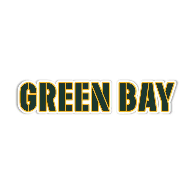 Green Bay Packers - Full Color Vinyl Sticker - Custom Size