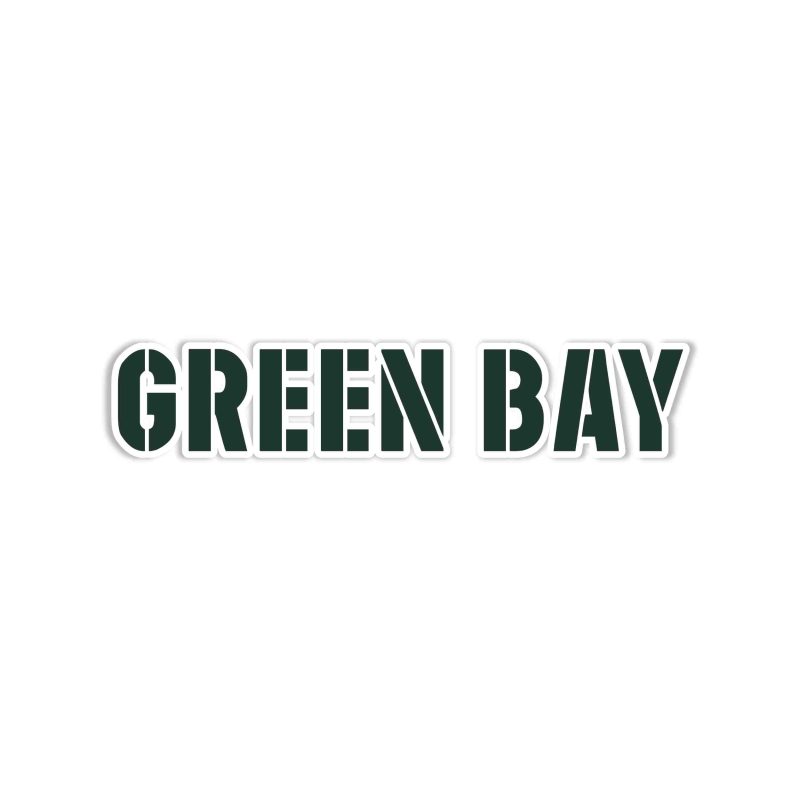 Green Bay Packers - Rectangle - Full Color Vinyl Sticker - Custom Size