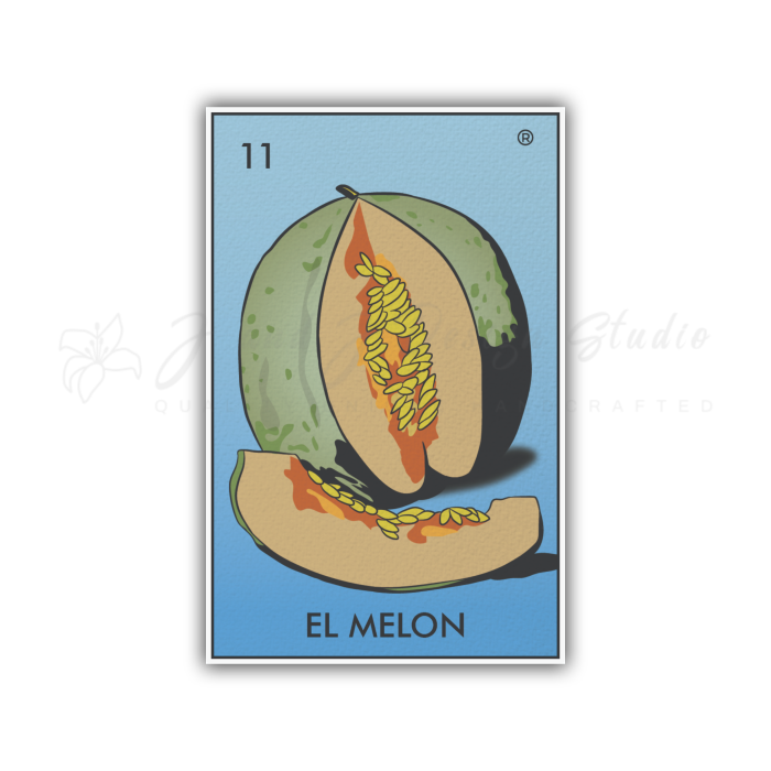 Loteria - El Melon - Full Color Vinyl Decal - Custom Size