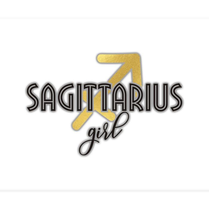 Sagittarius Girl - Full Color Vinyl Decal - Custom Size