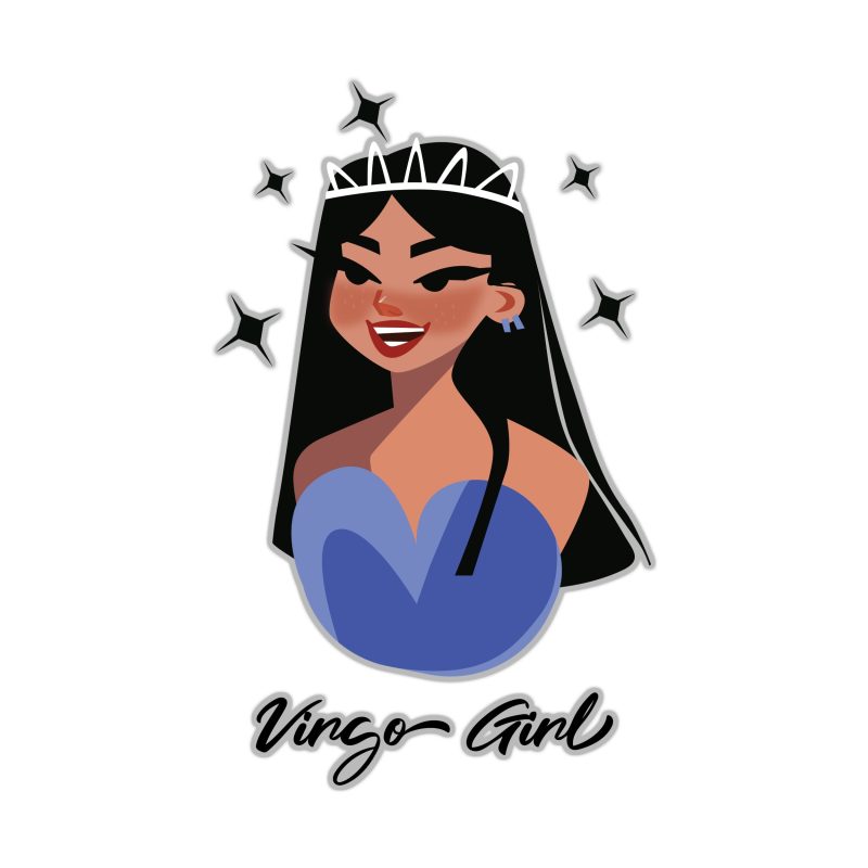 Virgo Girl - Full Color Vinyl Decal - Custom Size