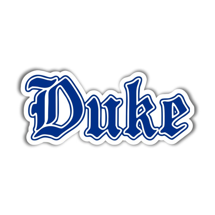Duke Blue Devils - Duke - Full Color Vinyl Decal - Custom Size