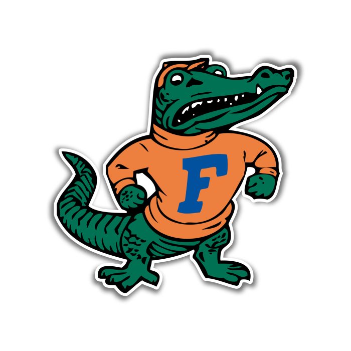 Florida Gators - Gator With Sweater And Cap - Temporary Tattoo