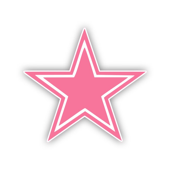 Dallas Cowboys - Pink Star - Temporary Tattoo