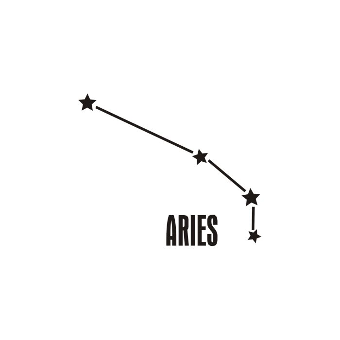 Aries Horoscope Vinyl Decal - Custom Size