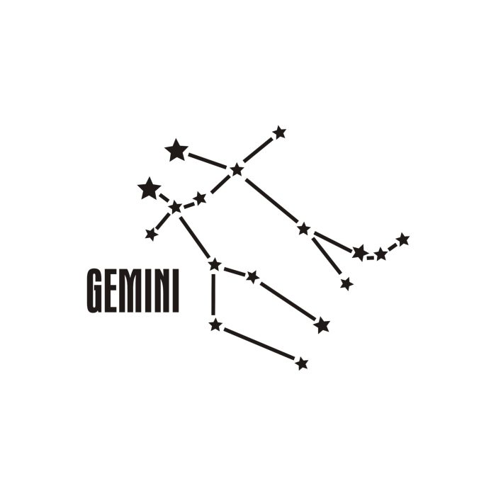 Gemini Horoscope Vinyl Decal - Custom Size