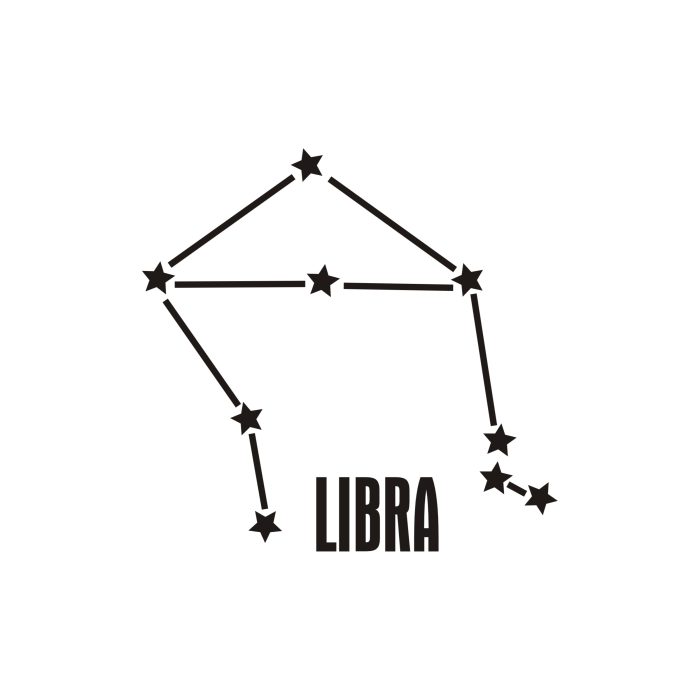 Libra Horoscope Vinyl Decal - Custom Size