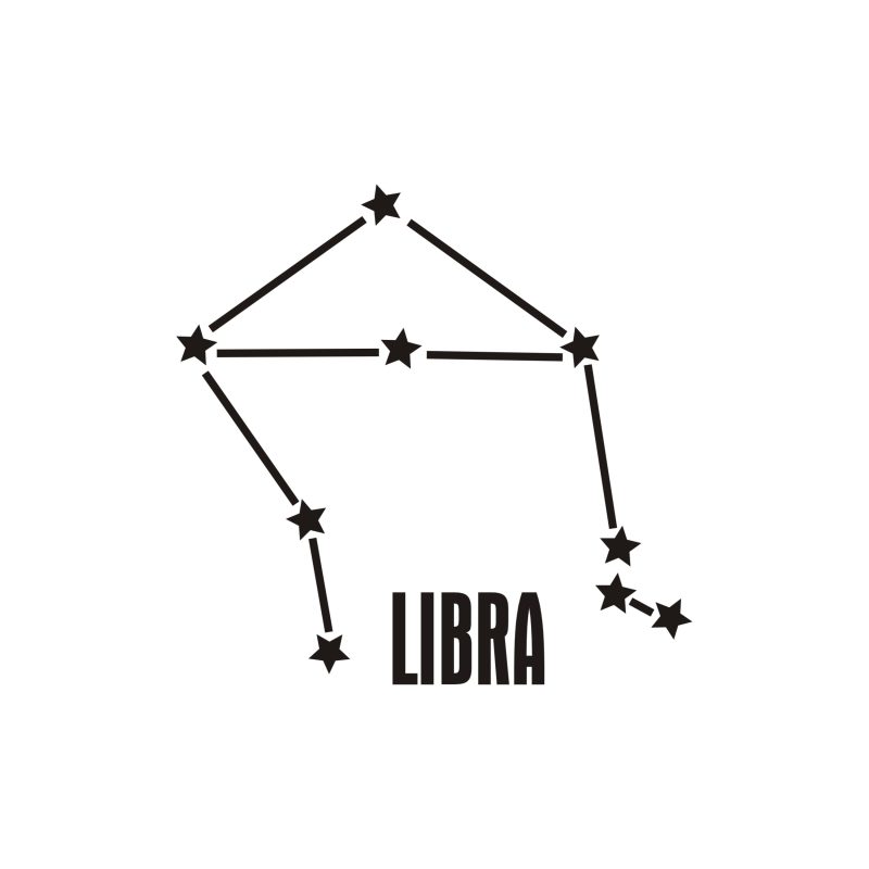 Libra Horoscope Vinyl Decal - Custom Size