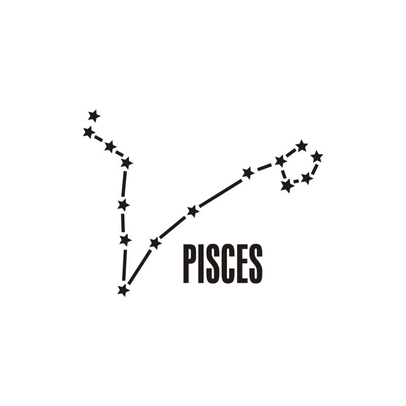 Pisces Horoscope Vinyl Decal - Custom Size
