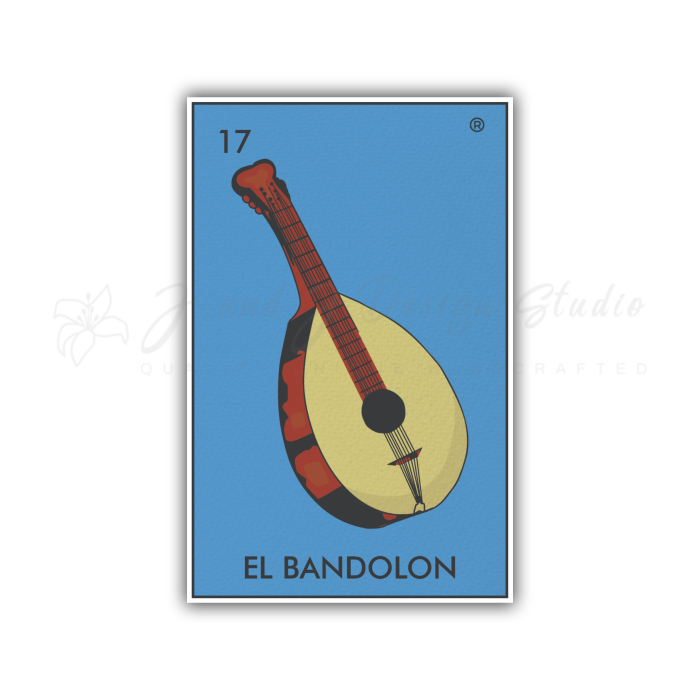 Loteria – El Bandolon – Full Color Vinyl Decal – Custom Size