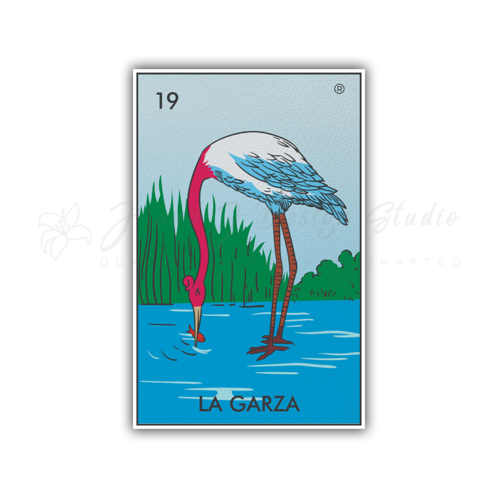 Loteria – La Garza – Full Color Vinyl Decal – Custom Size