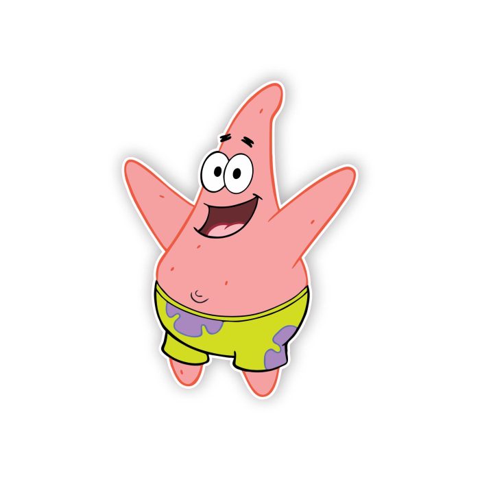 Spongebob - Patrick - Full Color Vinyl Decal - Custom Size