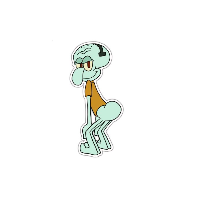 Spongebob - Squidward - Full Color Vinyl Decal - Custom Size