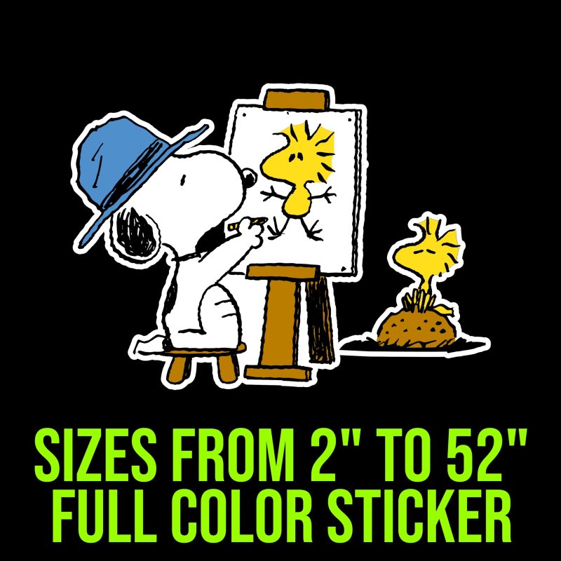 Snoopy and Woodstock Full Color Vinyl Decal