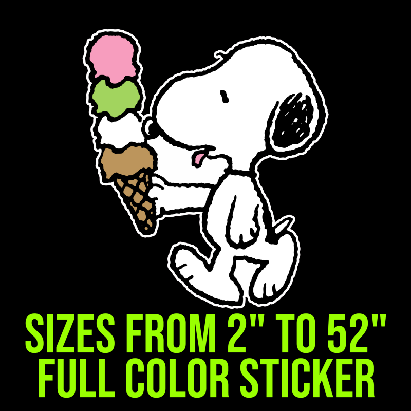 Snoopy Full Color Vinyl Decal
