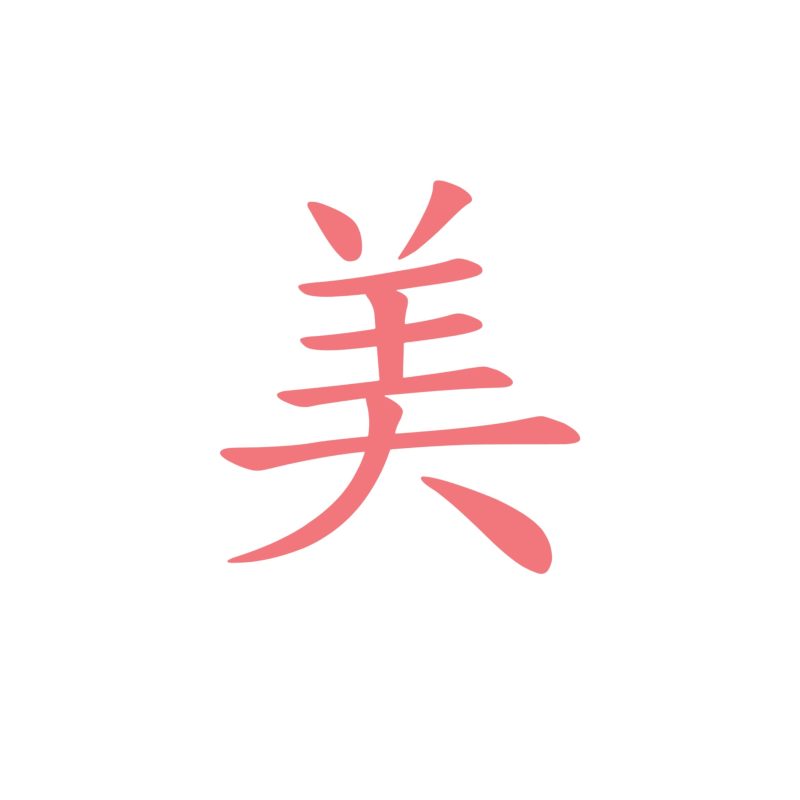 Beauty - Chinese - Vinyl Decal - Custom Size