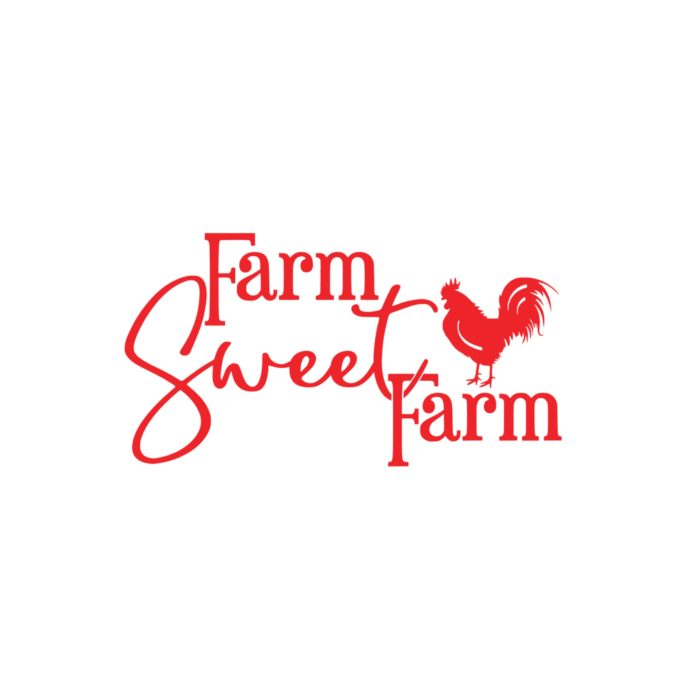 Farm Sweet Farm - Vinyl Decal - Custom Size