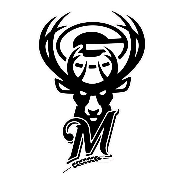 Wisconsin Sport Teams - Black and White Full Color Vinyl Sticker