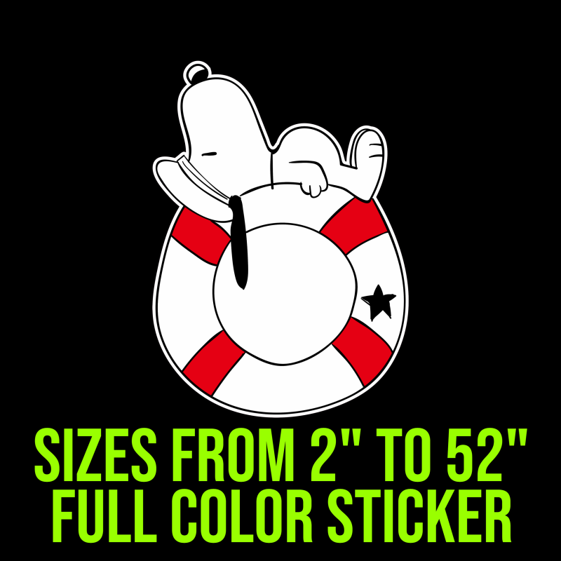 Snoopy Full Color Vinyl Decal