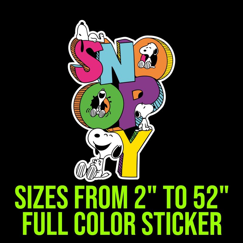 Snoopy Full Color Vinyl Decal