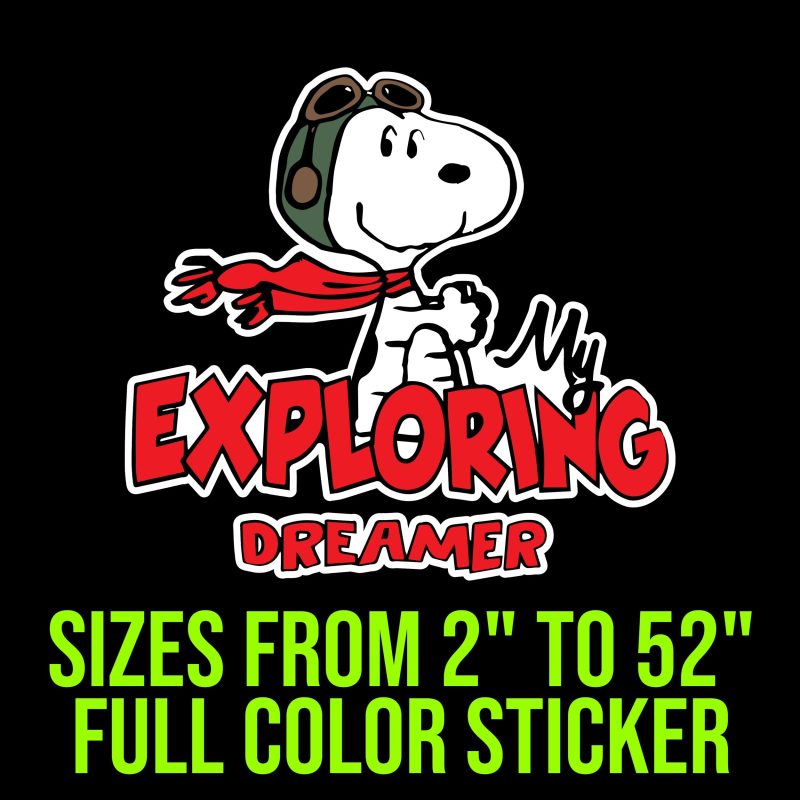 Snoopy - Exploring Dreamer Full Color Vinyl Decal