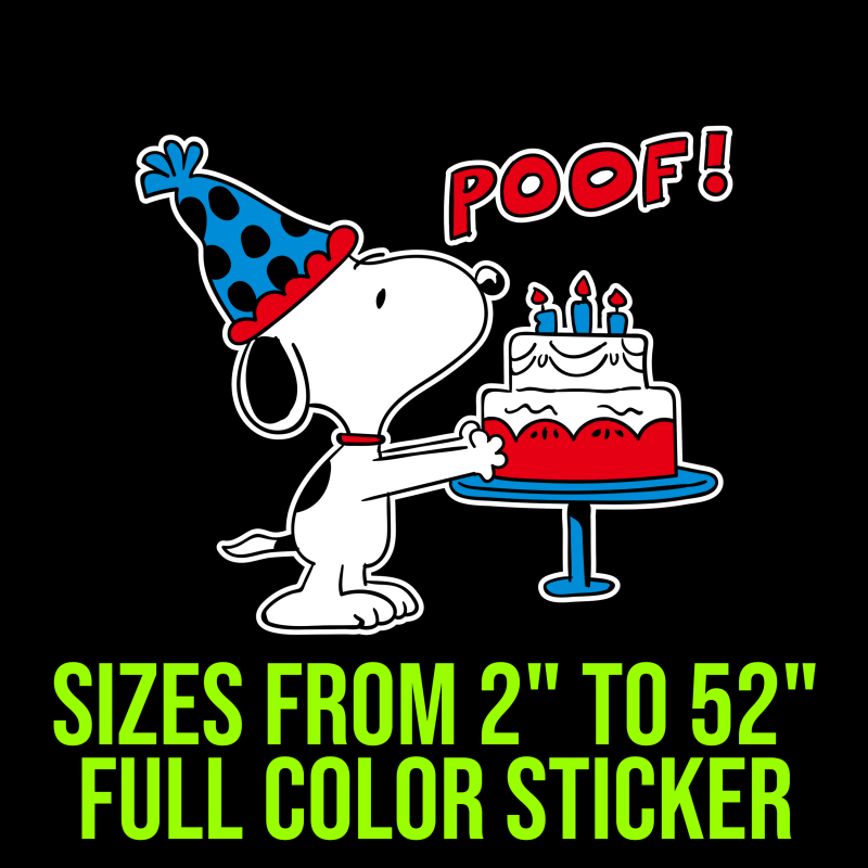 Snoopy Full Color Vinyl Decal