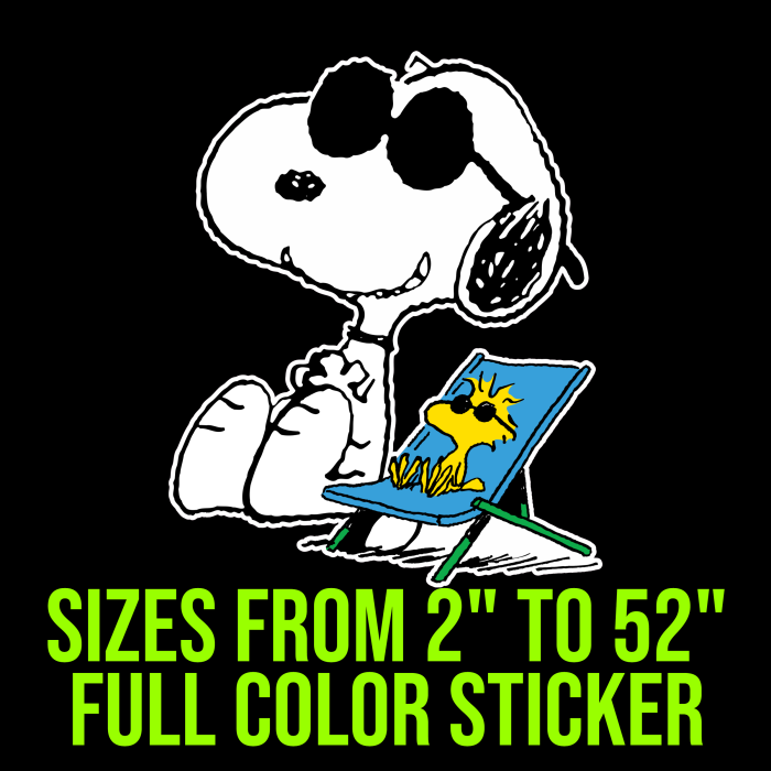 Snoopy Full Color Vinyl Decal