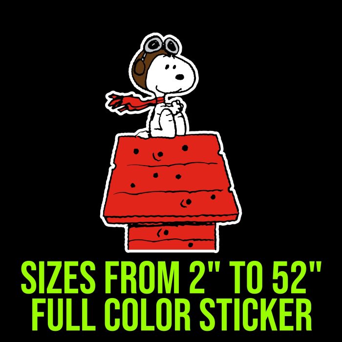 Snoopy - Snoopy Dog House - Full Color Vinyl Decal