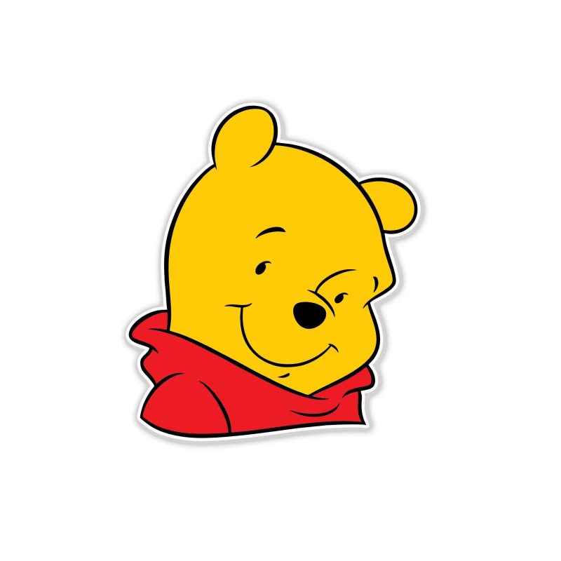 Winnie The Pooh - Full Color Vinyl Sticker - Custom Size
