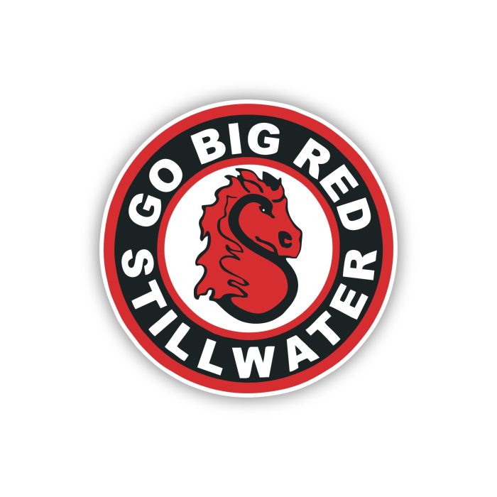 Go Big Red Stillwater - Full Color Vinyl Decal - Custom Size