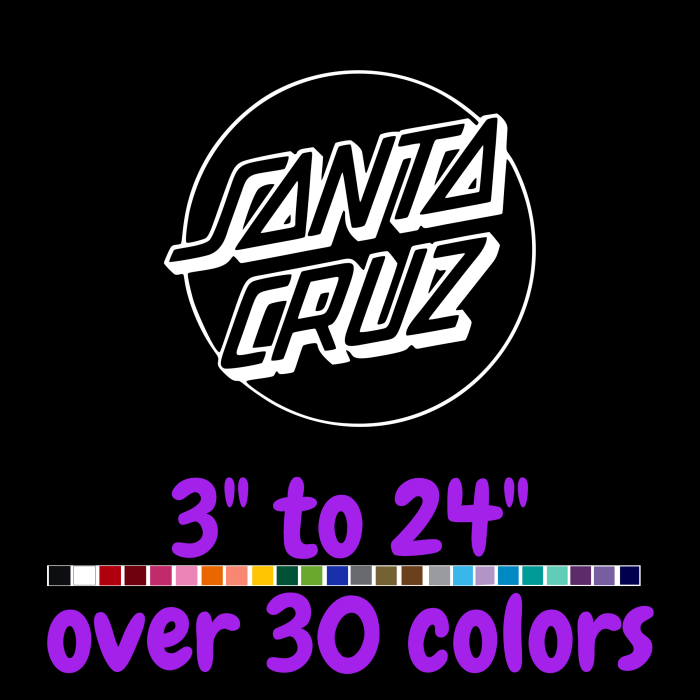 Santa Cruz Vinyl Decal-Custom Size