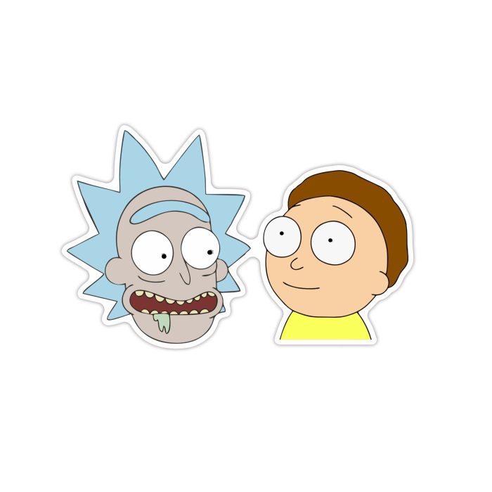 Rick And Morty - Full Color Vinyl Sticker - Custom Size