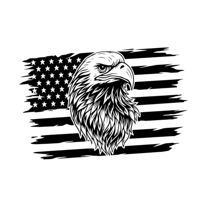 Eagle Flag Vinyl Decal
