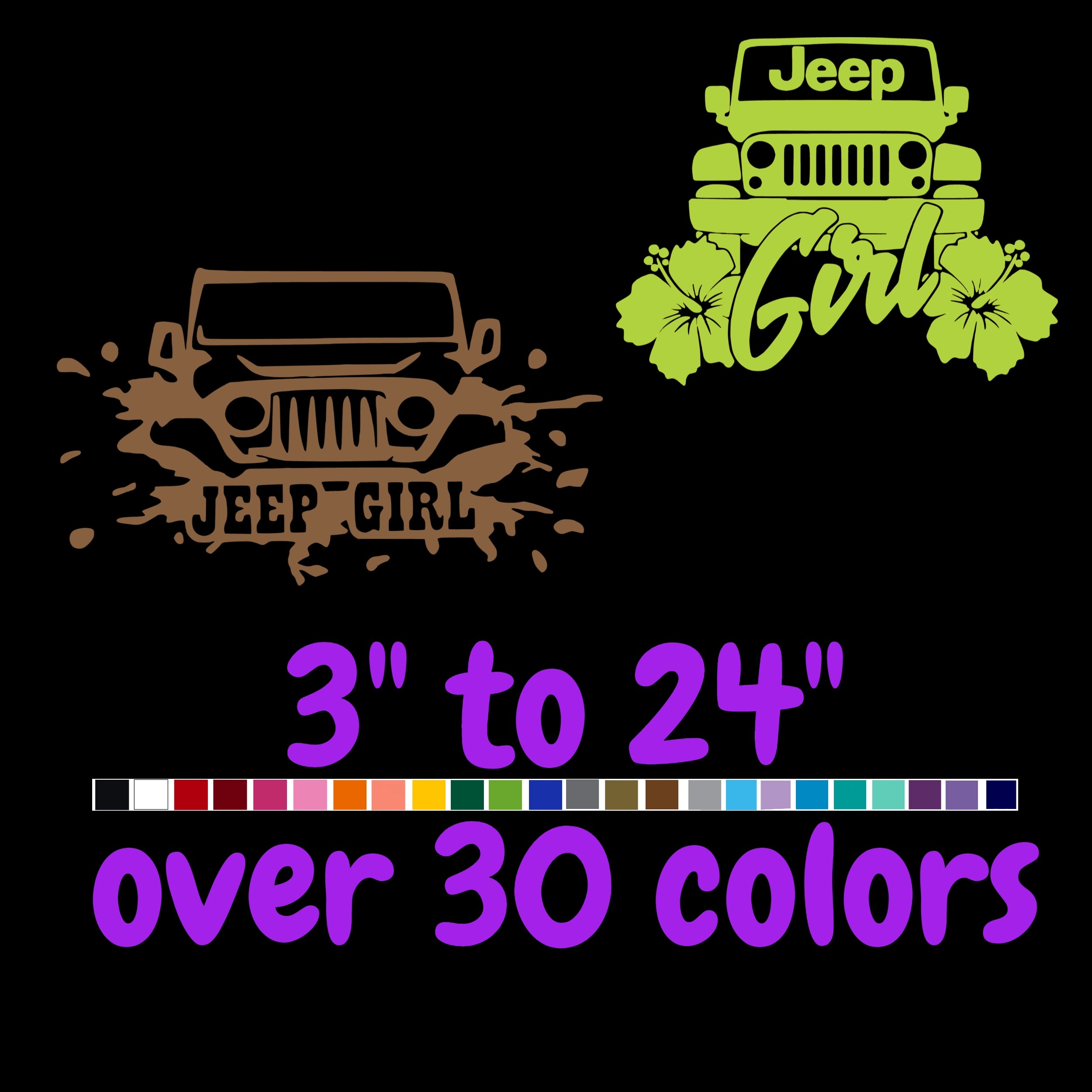 Jeep Logo Vinyl Decal - Custom Size