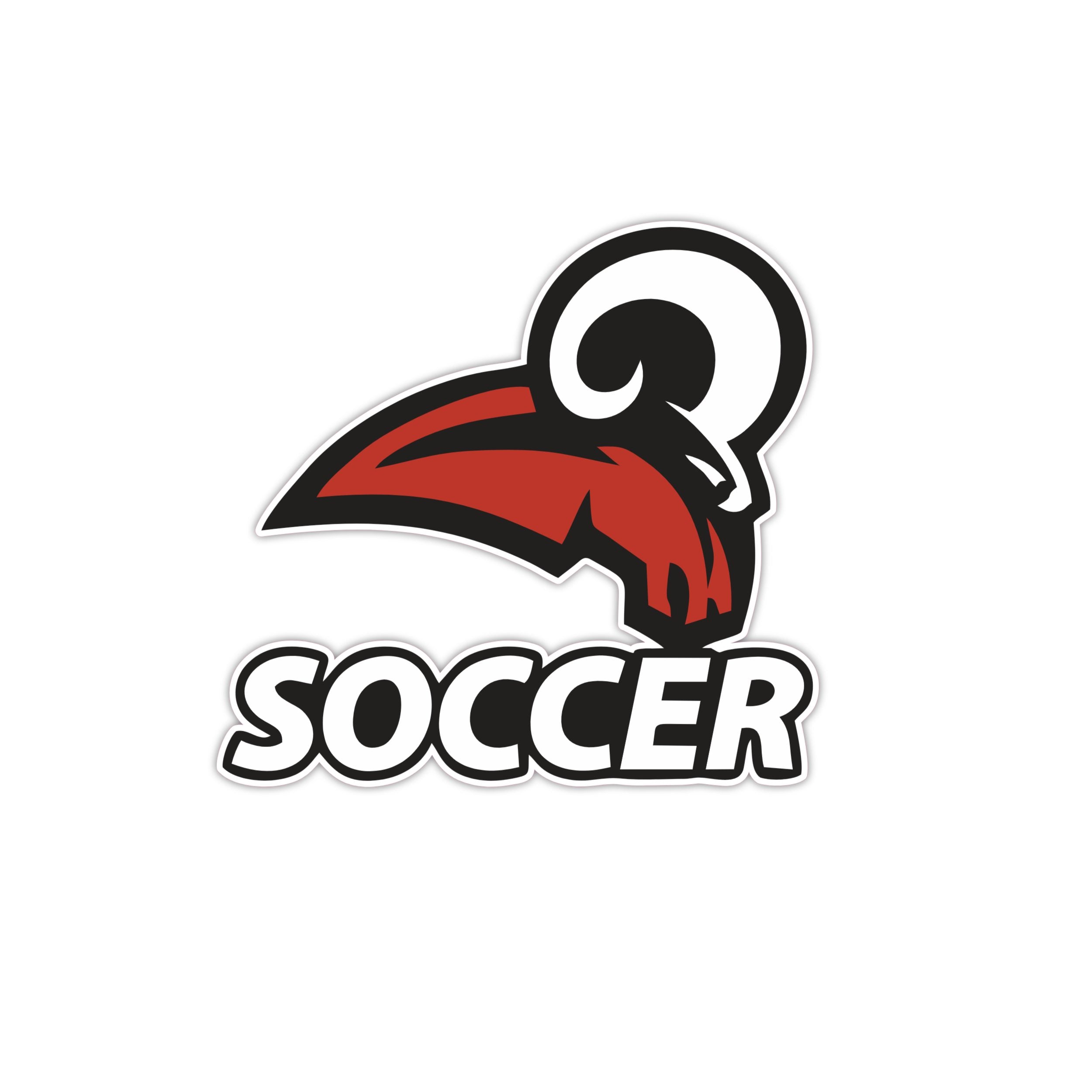 Soccer Rams Full Color Vinyl Sticker - Custom Size