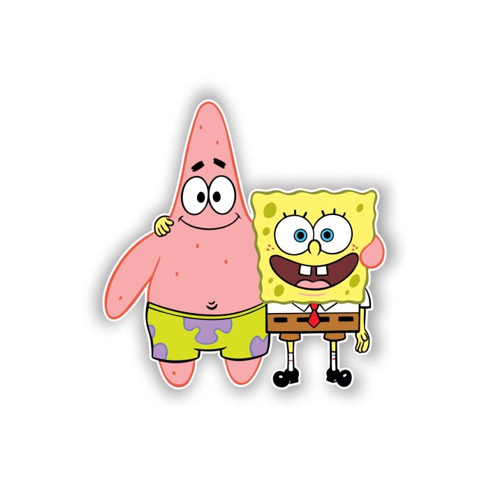 Spongebob and Patrick Full Color Vinyl Decal - Custom Size