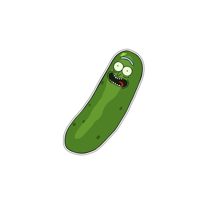 Rick And Morty - Pickle Rick - Full Color Vinyl Sticker - Custom Size
