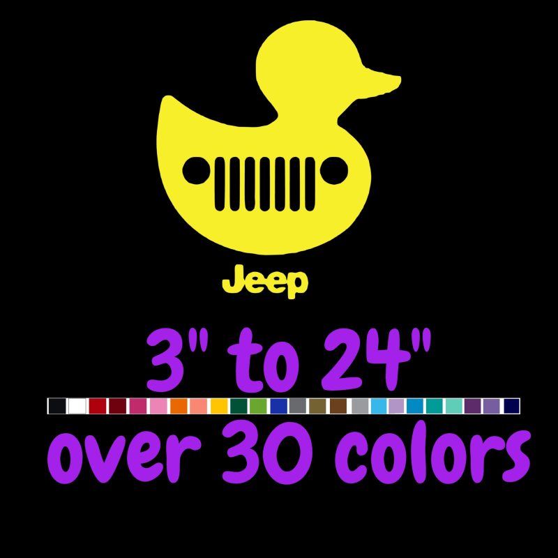 Jeep Logo Vinyl Decal - Custom Size