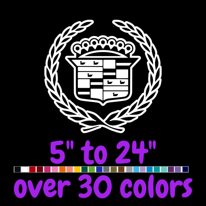 Cadillac Emblem Vinyl Decal