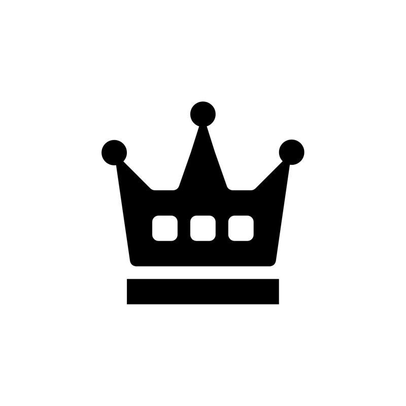 Crown Vinyl Decal - Custom Size