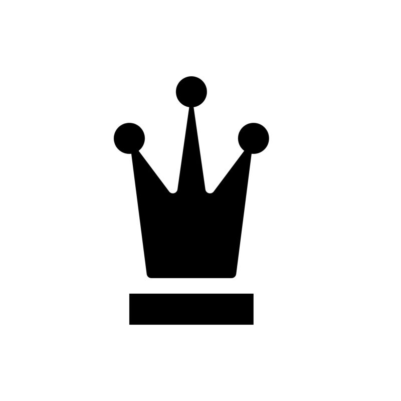 Crown Vinyl Decal - Custom Size