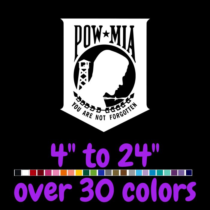 POW Vinyl Decal - Custom Size
