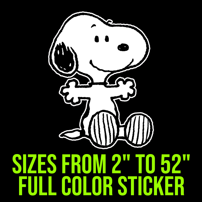 Snoopy Full Color Vinyl Decal
