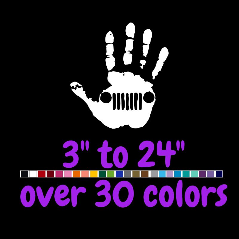 Jeep Logo Vinyl Decal - Custom Size