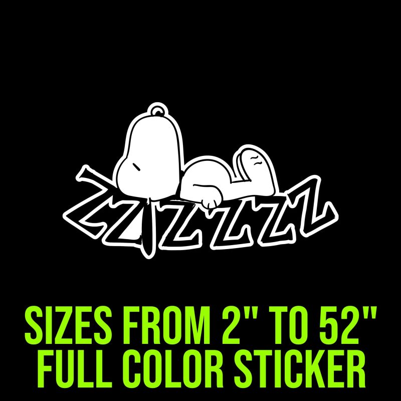 Snoopy Full Color Vinyl Decal