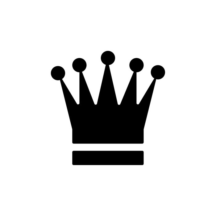Crown Vinyl Decal - Custom Size