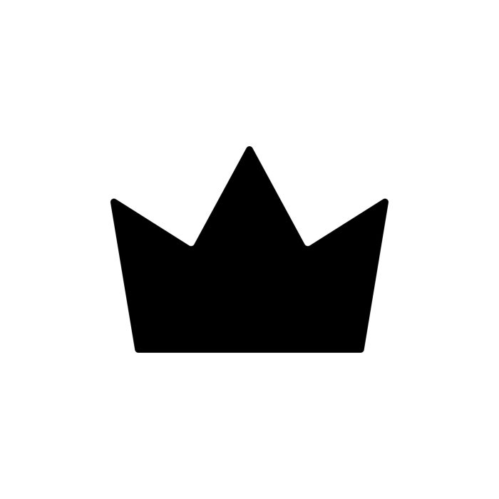 Crown Vinyl Decal - Custom Size