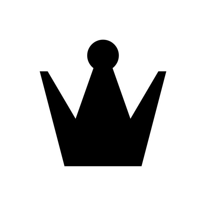Crown Vinyl Decal - Custom Size