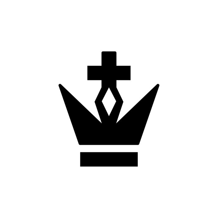 Crown Vinyl Decal - Custom Size